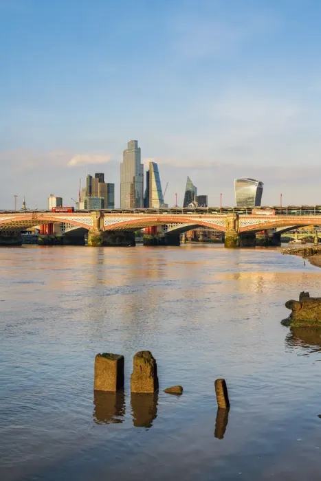 Framed Print : Blackfriars bridge and the city, London, England, UK