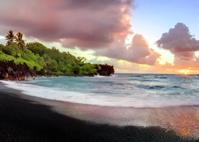 Framed Print : Blacksand Beach, Pailoa Bay, Waianapanapa State Park, Maui, Hawaii, USA Framed Print : Blacksand Beach, Pailoa Bay, Waianapanapa State Park, Maui, Hawaii, USA