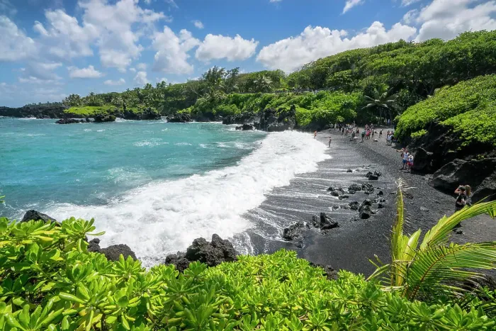 Framed Print : Blacksand Beach, Pailoa Bay, Waianapanapa State Park, Maui, Hawaii, USA Framed Print : Blacksand Beach, Pailoa Bay, Waianapanapa State Park, Maui, Hawaii, USA
