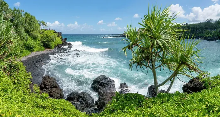 Framed Print : Blacksand Beach, Pailoa Bay, Waianapanapa State Park, Maui, Hawaii, USA Framed Print : Blacksand Beach, Pailoa Bay, Waianapanapa State Park, Maui, Hawaii, USA