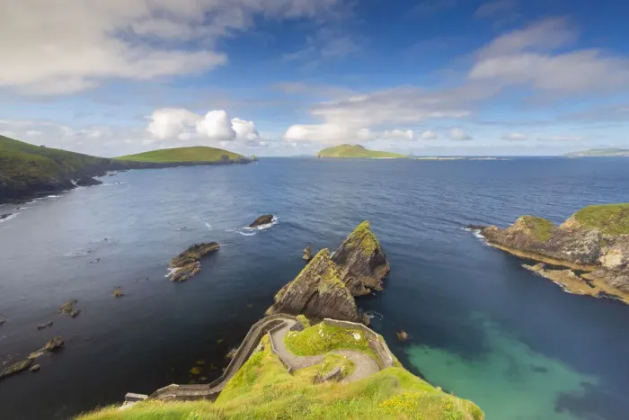 Framed Print : Blasket islands from the Dunquin pier (D√∫n Chaoin). Dingle peninsula, County Kerry, Munster province, Ireland