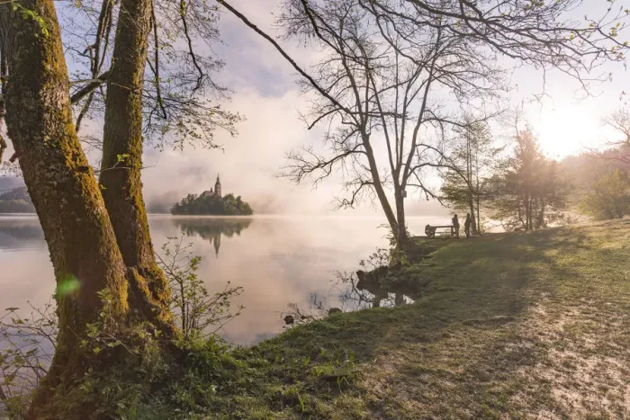 Framed Print : Bled Lake, Slovenia. Sunrise over the misty island Framed Print : Bled Lake, Slovenia. Sunrise over the misty island