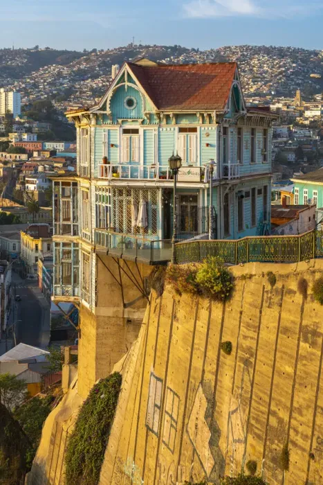 Framed Print : Blue Casa Cuatro Vientos restaurant at Paseo 21 de Mayo, UNESCO, Playa Ancha, Valparaiso, Valparaiso Province, Valparaiso Region, Chile Framed Print : Blue Casa Cuatro Vientos restaurant at Paseo 21 de Mayo, UNESCO, Playa Ancha, Valparaiso, Valparaiso Province, Valparaiso Region, Chile
