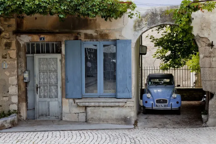 Framed Print : Blue Door, Blue Window & Blue Citroen 2CV, Saint Remy de Provence, France Framed Print : Blue Door, Blue Window & Blue Citroen 2CV, Saint Remy de Provence, France
