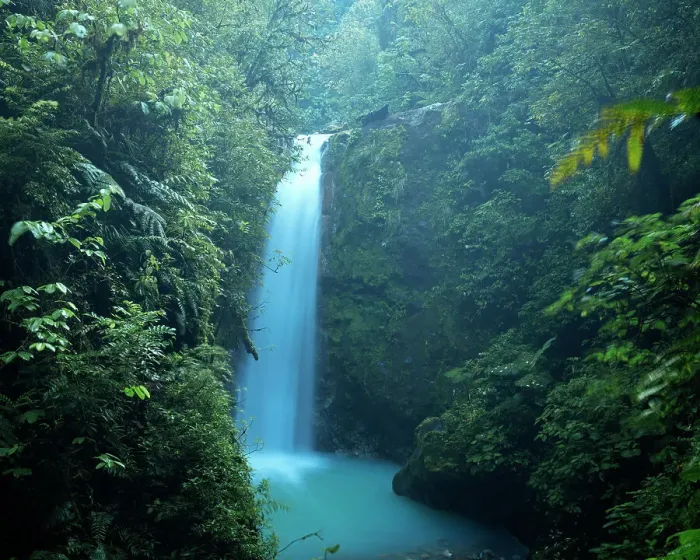 Framed Print : Blue Falls of Costa Rica, Alajuela Province, Costa Rica, Central America Framed Print : Blue Falls of Costa Rica, Alajuela Province, Costa Rica, Central America