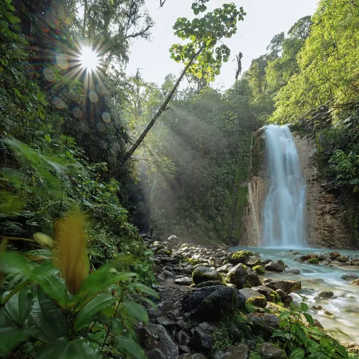 Framed Print : Blue Falls of Costa Rica, Alajuela Province, Costa Rica, Central America Framed Print : Blue Falls of Costa Rica, Alajuela Province, Costa Rica, Central America