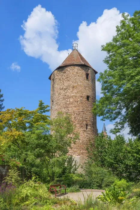 Framed Print : Blue hat tower, Weinheim, Bergstrasse, Odenwald, Baden-Wurttenberg, Germany Framed Print : Blue hat tower, Weinheim, Bergstrasse, Odenwald, Baden-Wurttenberg, Germany