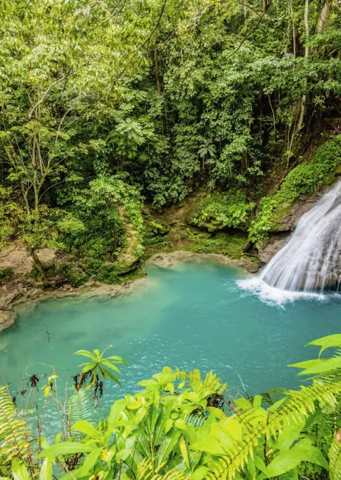 Framed Print : Blue Hole near Ocho Rios, elevated view, Saint Ann Parish, Jamaica Framed Print : Blue Hole near Ocho Rios, elevated view, Saint Ann Parish, Jamaica