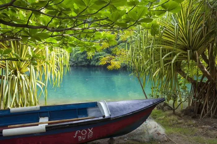 Framed Print : Blue Lagoon, Portland Parish, Jamaica, Caribbean Framed Print : Blue Lagoon, Portland Parish, Jamaica, Caribbean