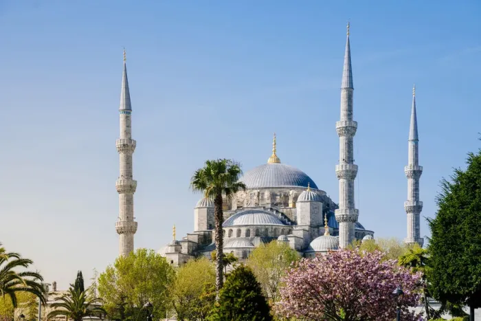 Framed Print : Blue Mosque in spring, Istanbul, Turkey Framed Print : Blue Mosque in spring, Istanbul, Turkey