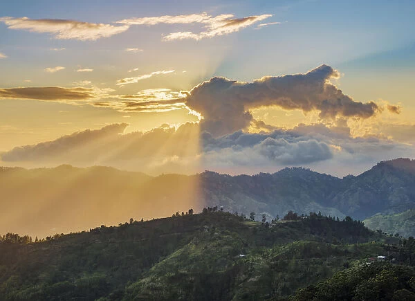 Blue Mountains at sunset, Saint Thomas Parish, Jamaica