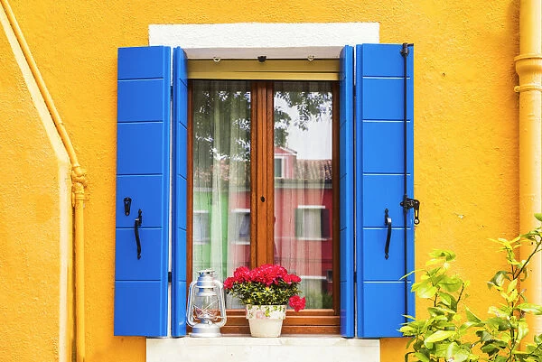 Blue Shutters & Window, Burano, Venice, Italy