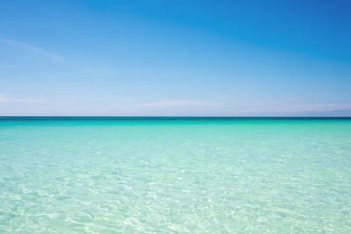 Framed Print : Blue sky and horizon over clear ocean water, Boracay Island, Aklan Province, Western Framed Print : Blue sky and horizon over clear ocean water, Boracay Island, Aklan Province, Western
