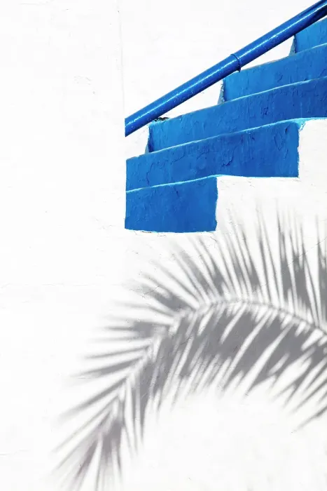 Framed Print : Blue steps and palm shadow, Puerto del Carmen, Lanzarote, Canary Islands, Spain Framed Print : Blue steps and palm shadow, Puerto del Carmen, Lanzarote, Canary Islands, Spain