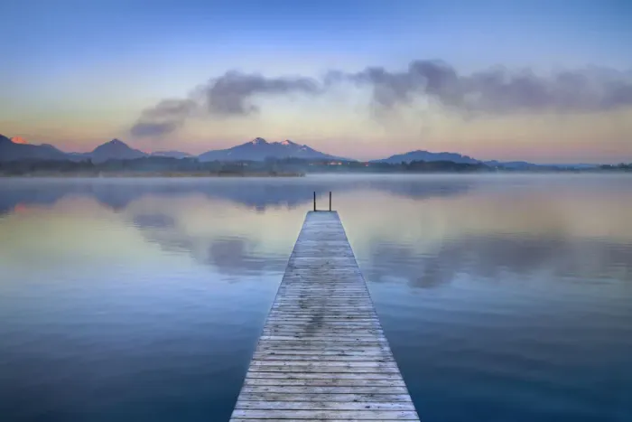 Framed Print : Boardwalk at Hopfensee - Germany, Bavaria, Swabia, Ostallgau, Fussen, Hopfensee - Alps Framed Print : Boardwalk at Hopfensee - Germany, Bavaria, Swabia, Ostallgau, Fussen, Hopfensee - Alps