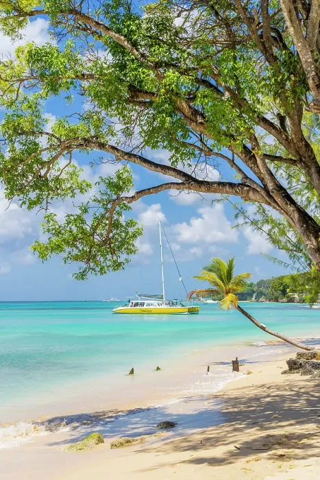 Framed Print : A boat at Alleynes Bay, Barbados, Caribbean Framed Print : A boat at Alleynes Bay, Barbados, Caribbean