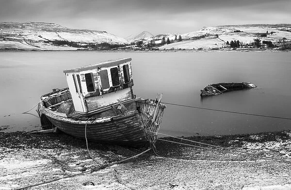 Boat wreck at Carbost, Isle of Skye, Scotland