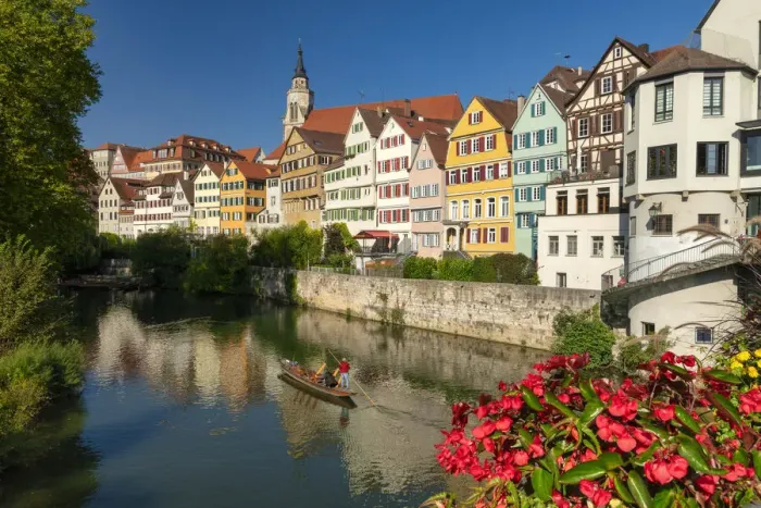 Framed Print : Boating on the River Neckar, Tubingen, Baden-Wurttemberg, Germany Framed Print : Boating on the River Neckar, Tubingen, Baden-Wurttemberg, Germany
