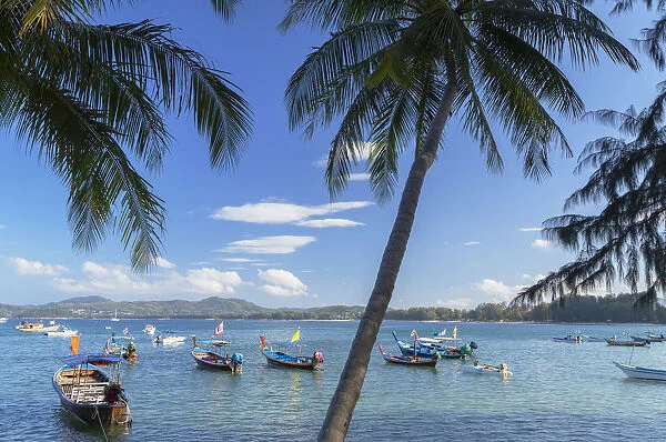 Boats on Bang Tao Beach, Phuket, Thailand