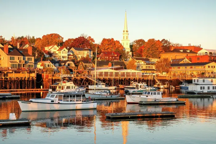 Framed Print : Boats at Camden Harbour, Camden, Maine, USA Framed Print : Boats at Camden Harbour, Camden, Maine, USA