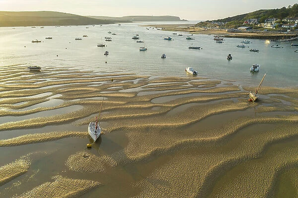 Boats on the Camel Estuary in Rock, North Cornwall, England. Sumemr (August) 2022