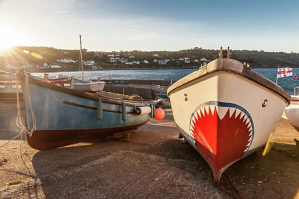 Boats in Coverack Harbour, Lizard Peninsula, Cornwall, England