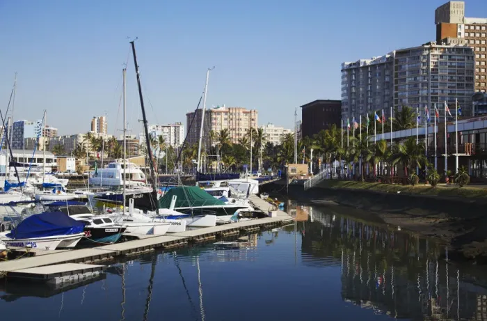 Framed Print : Boats docked in Royal Natal Yacht Club, Victoria Embankment, Durban, KwaZulu-Natal Framed Print : Boats docked in Royal Natal Yacht Club, Victoria Embankment, Durban, KwaZulu-Natal