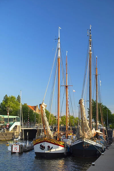 Boats at Houthavens harbour, Amsterdam, Noord Holland, Netherlands