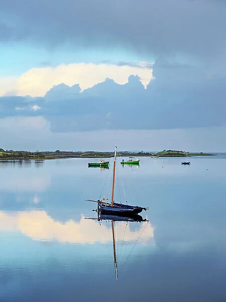Boats at Kinvarra Bay, County Galway, Ireland