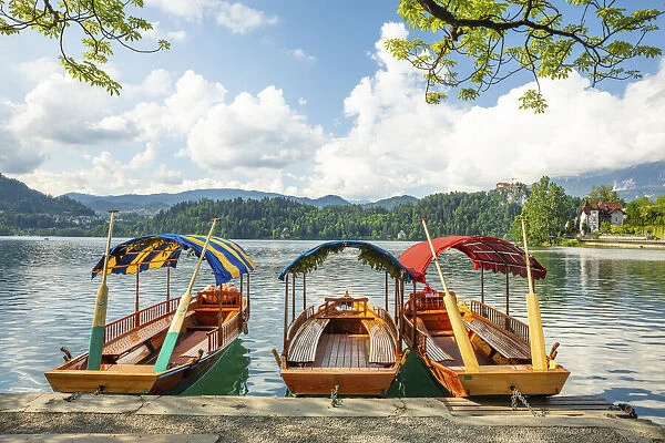 Boats at Lake Bled, Slovenia