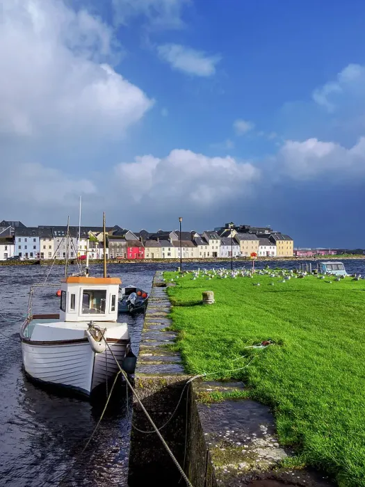 Framed Print : Boats at the Nimmo's Pier and The Long Walk in the background, Claddagh Quay, Galway, County Galway, Ireland Framed Print : Boats at the Nimmo's Pier and The Long Walk in the background, Claddagh Quay, Galway, County Galway, Ireland