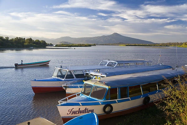 Boats on Patzcuaro Lake, Patzcuaro, Michoacan State, Mexico