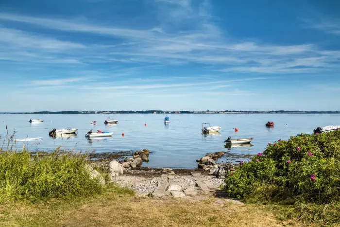 Framed Print : Boats on the sea, Langballigau, Flensburg fjord, Baltic coast, Schleswig-Holstein Framed Print : Boats on the sea, Langballigau, Flensburg fjord, Baltic coast, Schleswig-Holstein