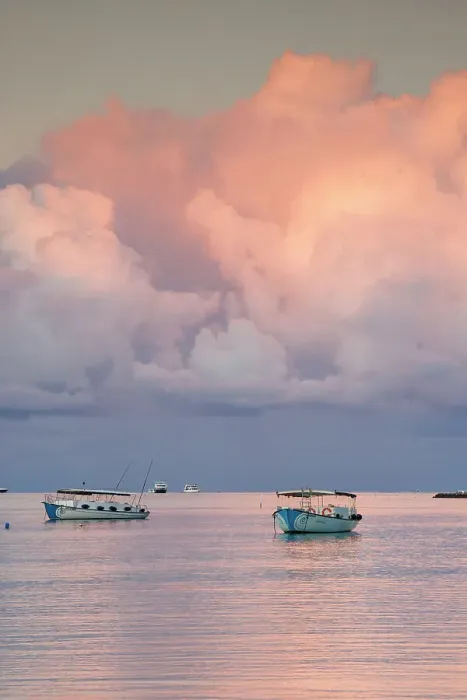 Framed Print : Boats at sunset on a tropical island, North Ari Atoll, the Maldives Framed Print : Boats at sunset on a tropical island, North Ari Atoll, the Maldives
