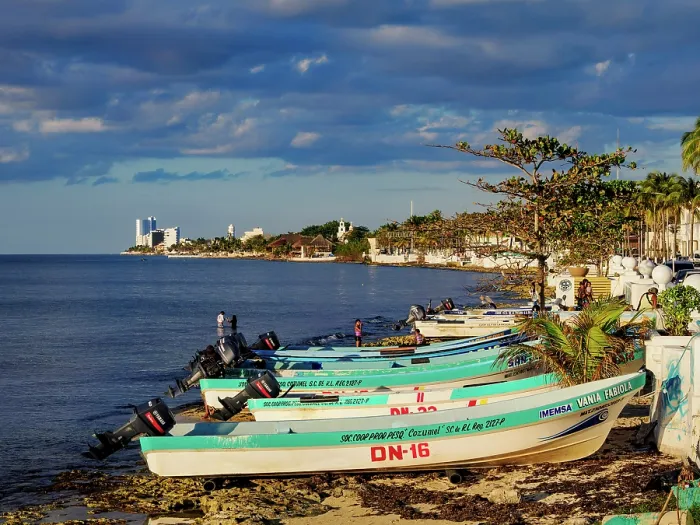 Framed Print : Boats at the waterfront of San Miguel de Cozumel, Cozumel Island, Quintana Roo State, Mexico Framed Print : Boats at the waterfront of San Miguel de Cozumel, Cozumel Island, Quintana Roo State, Mexico