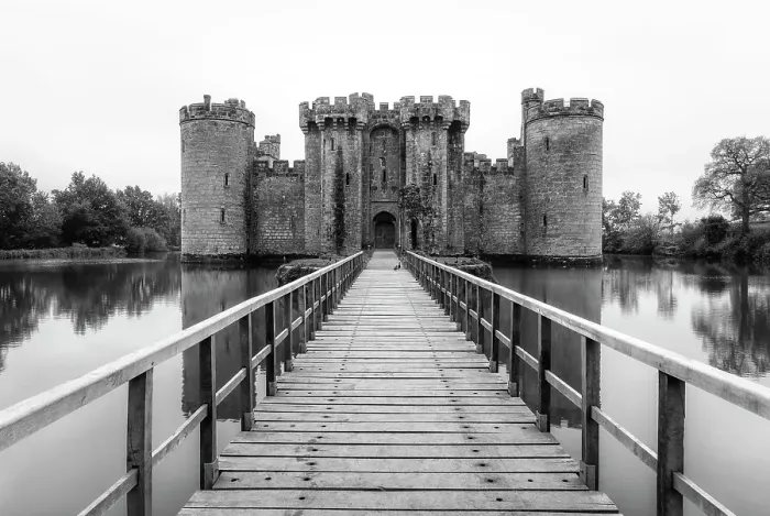 Framed Print : Bodiam Castle, a 14th-century moated castle near Robertsbridge in East Sussex, England Framed Print : Bodiam Castle, a 14th-century moated castle near Robertsbridge in East Sussex, England