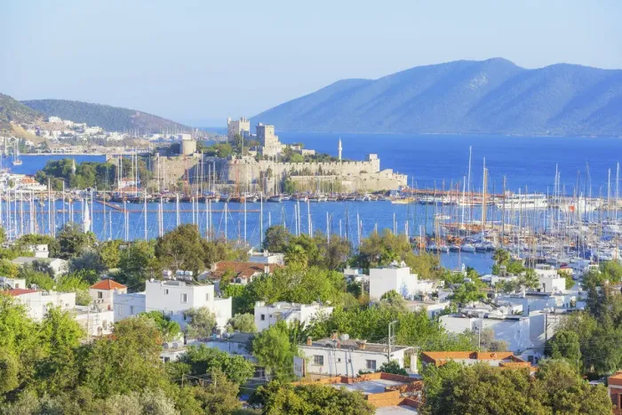 Framed Print : Bodrum, elevated view, Bodrum, Mugla, Turkey Framed Print : Bodrum, elevated view, Bodrum, Mugla, Turkey