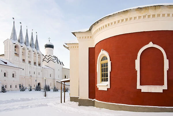 Bogorodichno-Uspenskij Monastery in winter, Tikhvin, Leningrad region, Russia