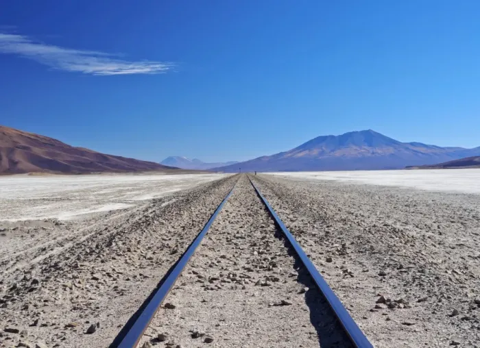 Framed Print : Bolivia, Potosi Departmant, Nor Lipez Province, Railway going from Uyuni to Calama Framed Print : Bolivia, Potosi Departmant, Nor Lipez Province, Railway going from Uyuni to Calama