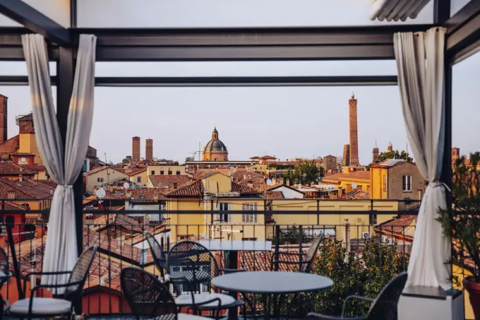 Framed Print : Bologna Skyline from Terrazza Mattuiani, Emilia Romagna, Italy Framed Print : Bologna Skyline from Terrazza Mattuiani, Emilia Romagna, Italy