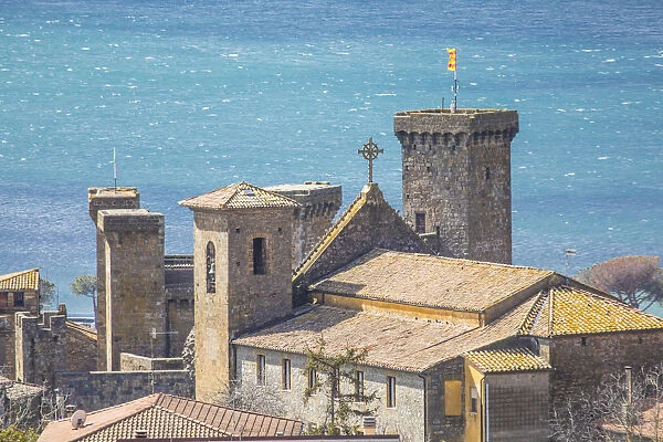 Bolsena Castle, on the coast of Bolsena Lake, Lazio, Italy