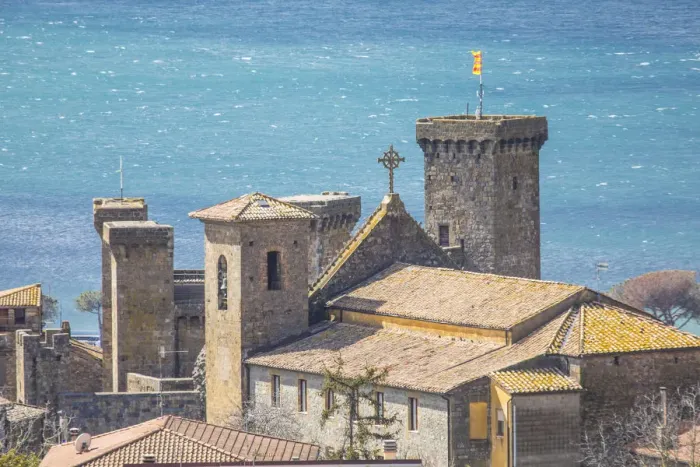Framed Print : Bolsena Castle, on the coast of Bolsena Lake, Lazio, Italy Framed Print : Bolsena Castle, on the coast of Bolsena Lake, Lazio, Italy