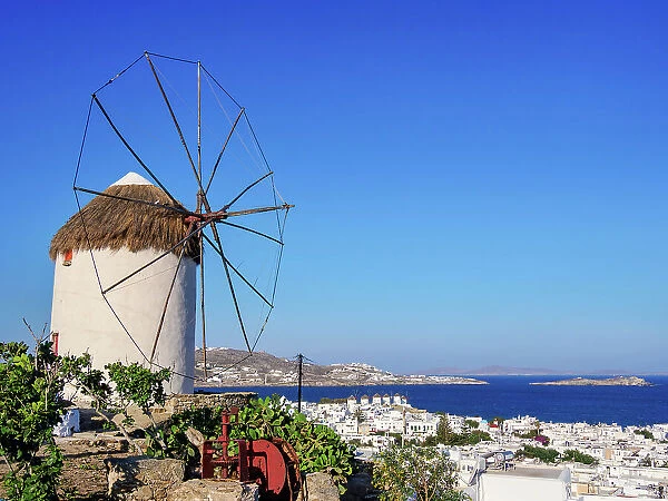 Boni's Windmill, Chora, Mykonos Town, Mykonos Island, Cyclades, Greece