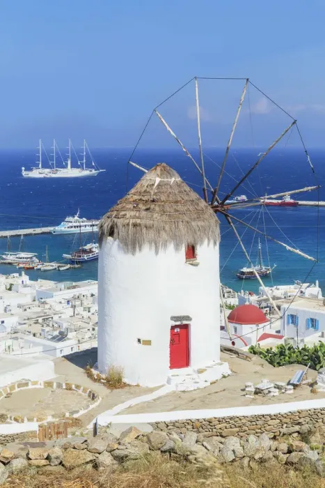 Framed Print : Bonis Windmill overlloking Mykonos Town, Mykonos, Cyclades Islands, Greece Framed Print : Bonis Windmill overlloking Mykonos Town, Mykonos, Cyclades Islands, Greece