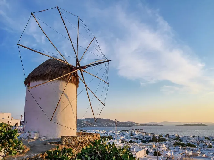 Framed Print : Boni's Windmill at sunset, Chora, Mykonos Town, Mykonos Island, Cyclades, Greece Framed Print : Boni's Windmill at sunset, Chora, Mykonos Town, Mykonos Island, Cyclades, Greece
