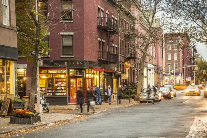Framed Print : Book shop in Greenwich Village, Manhattan, New York City, New York, USA Framed Print : Book shop in Greenwich Village, Manhattan, New York City, New York, USA