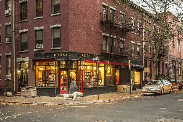 Book shop in Greenwich Village, Manhattan, New York City, New York, USA