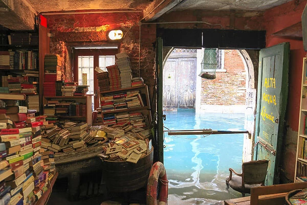 Bookstore Acqua Alta, Venice, Veneto, Italy