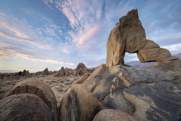 Framed Print : Boot Arch at dawn in the Alabama Hills, California, USA. Summer (August) 2025 Framed Print : Boot Arch at dawn in the Alabama Hills, California, USA. Summer (August) 2025