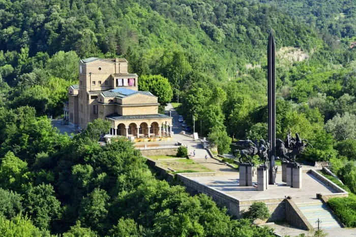 Framed Print : Boris Denev State Art Gallery and the Monument to the Asens Dinasty at Asenovtsi Framed Print : Boris Denev State Art Gallery and the Monument to the Asens Dinasty at Asenovtsi